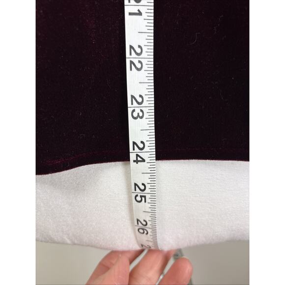 Harve’ Benard Velvet Deep Burgundy Stretch Button Up Long Sleeve Holiday Glam M - Picture 8 of 15